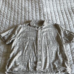 Abercrombie & Fitch Black and White Patterned Shirt